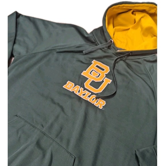 Other - Colosseum Green And Yellow Baylor Bears Big Logo Pullover Hoodie Men's XXL